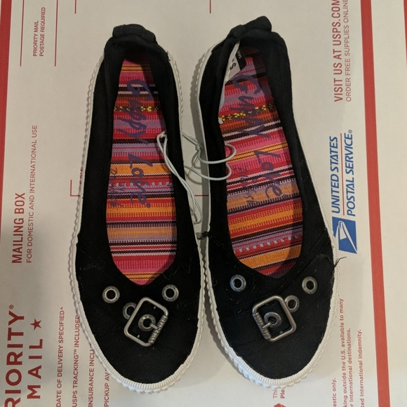 Blowfish Shoes Blowfish Malibu Black Fabric Women Flats Sizes